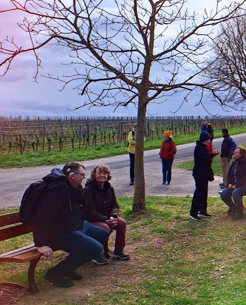 Wanderergruppe bei der Pause